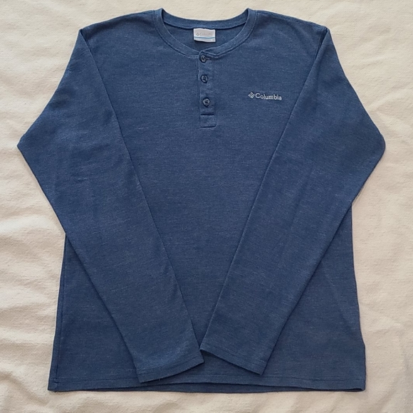 Men's Columbia 3 Button Henley Shirt Size Medium
